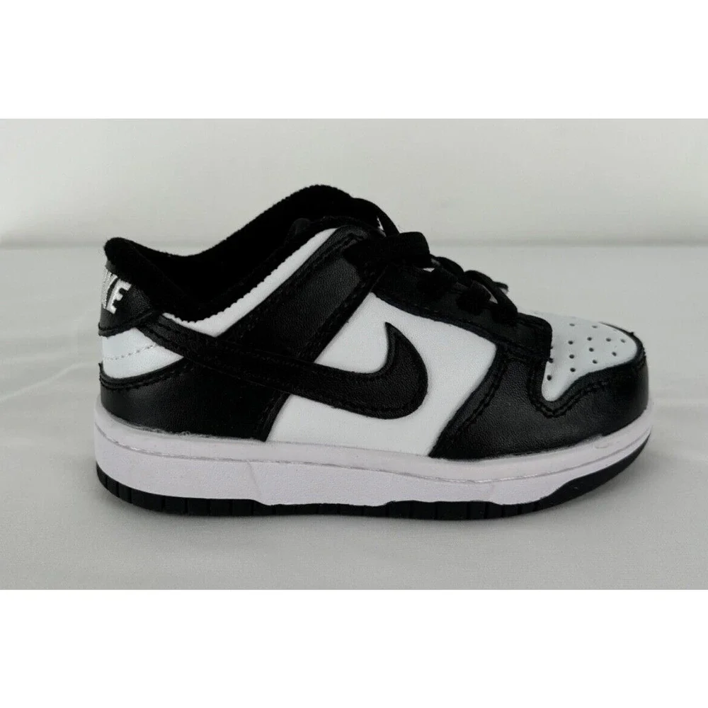 Nike Dunk Low Retro White Black Panda (TD) Sneaker Shoe Kids Size 7C New CU1727